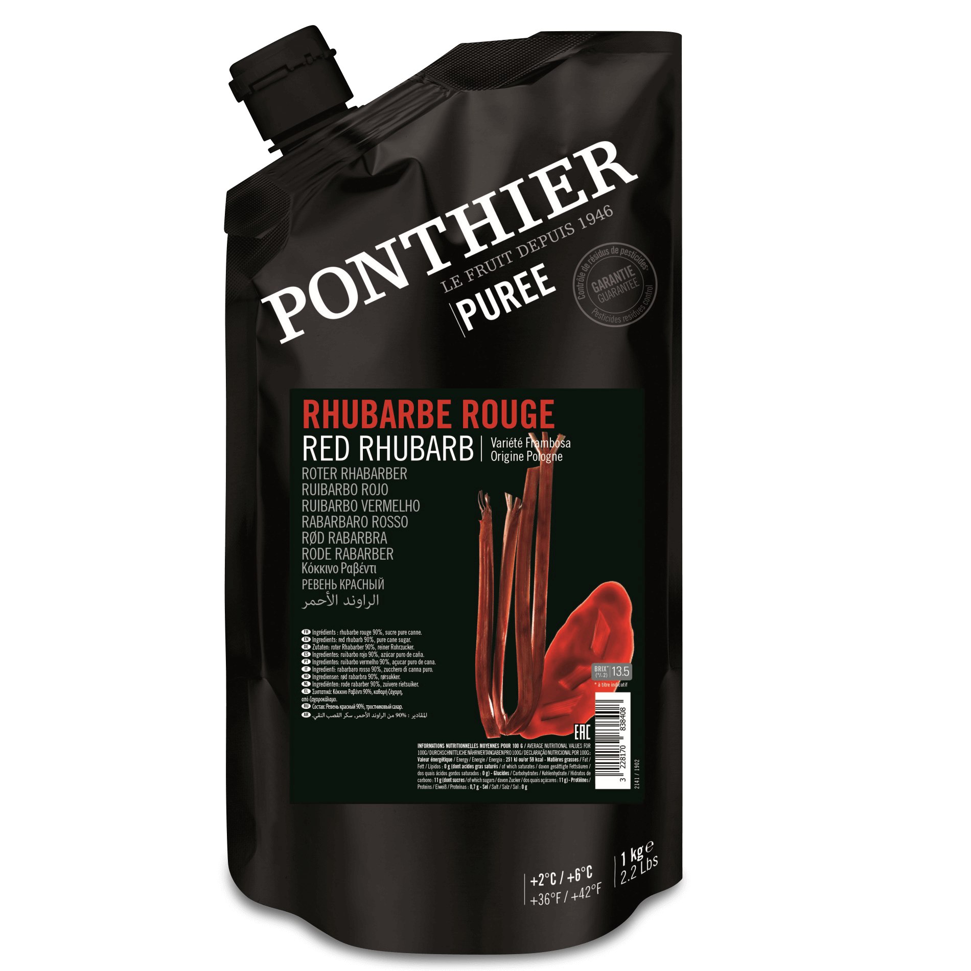 Fruchtpüree 'Rhabarber rot'